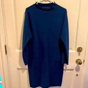 Frank & Eileen Izzie sweatshirt party dress. New. Blue. Size small.
